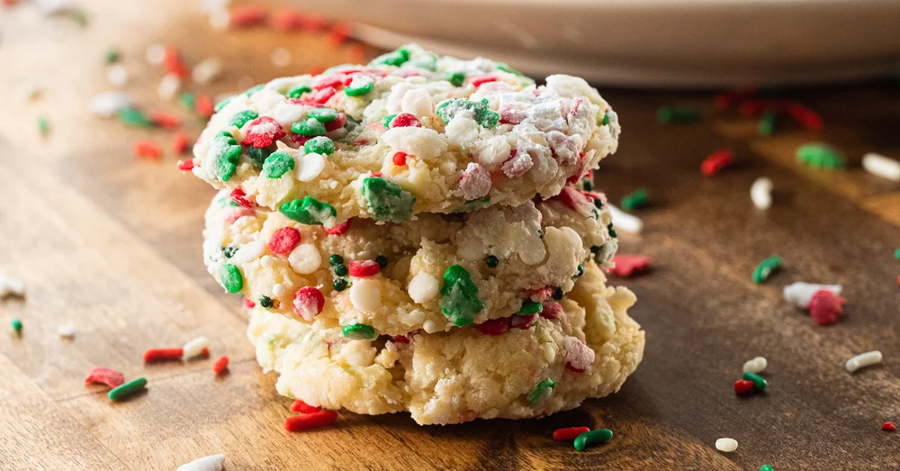 Christmas Gooey Butter Cookies-Easy Holiday Treat