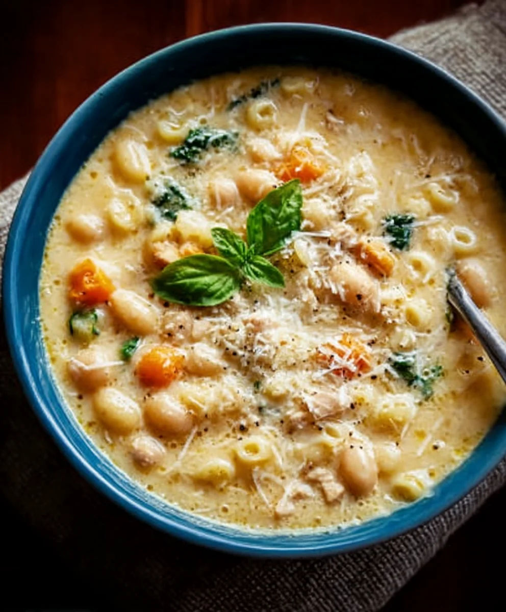 Hearty Creamy Ditalini Soup - Beefy & Comforting