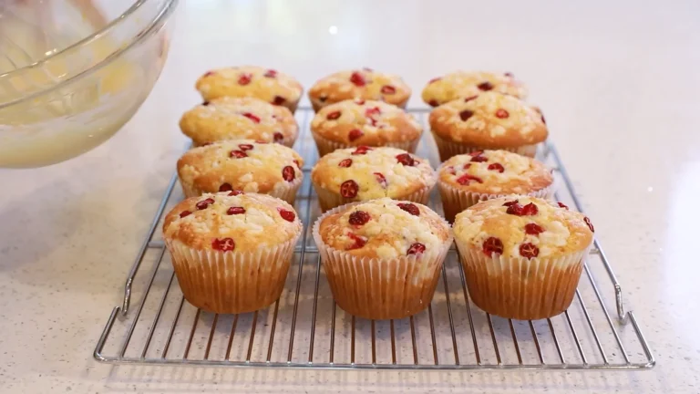 Cranberry Orange Muffins Streusel Topping Easy Recipe