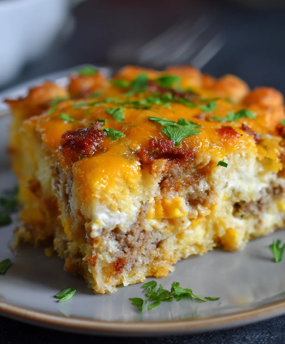 Easy Slow Cooker Tater Tot Breakfast Casserole Recipe