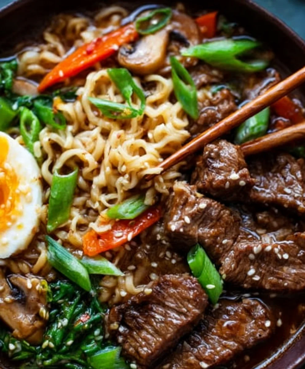 Slow Cooker Beef Ramen Noodles-Ultimate Comfort Food