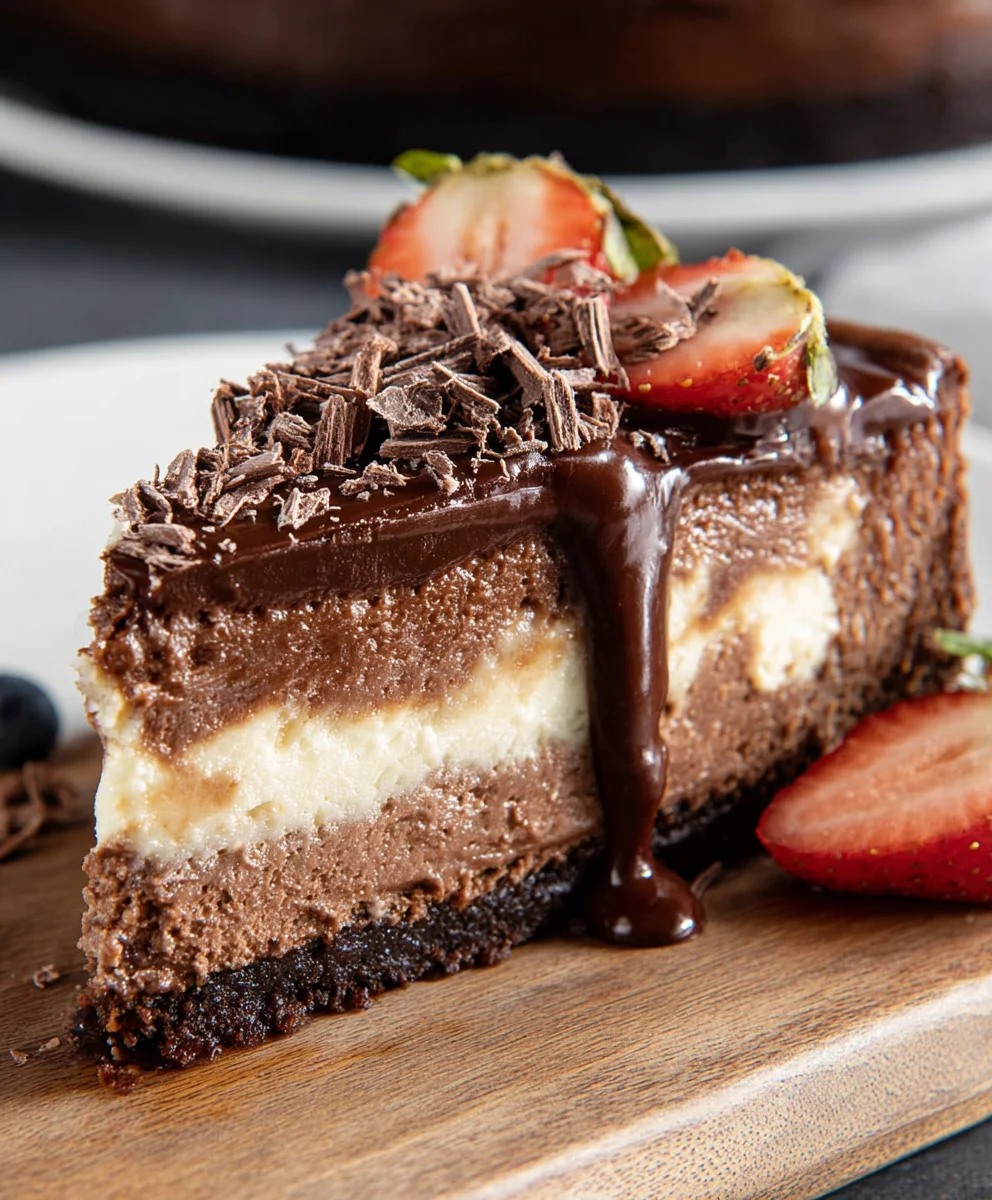 Decadent Triple Chocolate Cheesecake Recipe