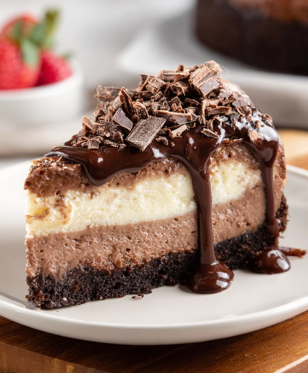 Decadent Triple Chocolate Cheesecake Recipe