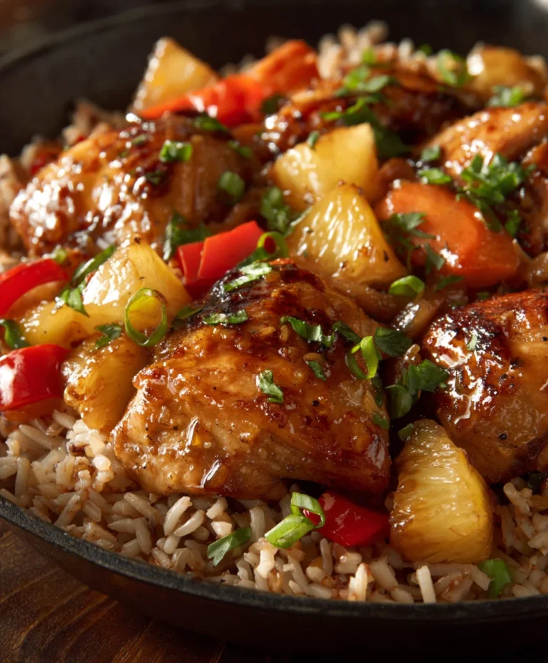 Pineapple Chicken Rice-Sweet Savory Easy Dinner