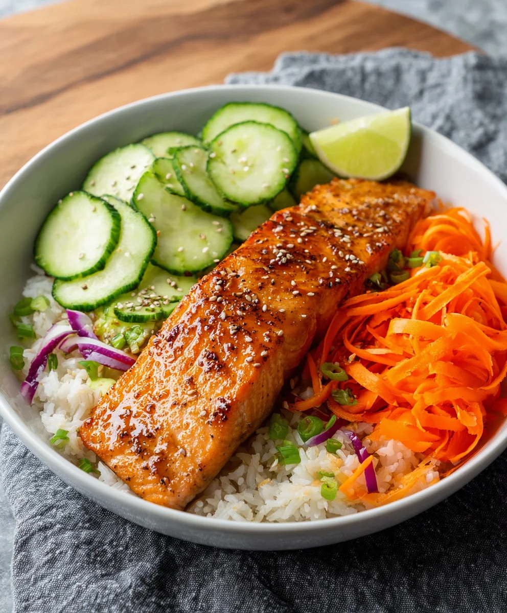 Honey Gin Extract Extract Salmon Bowl Recipe