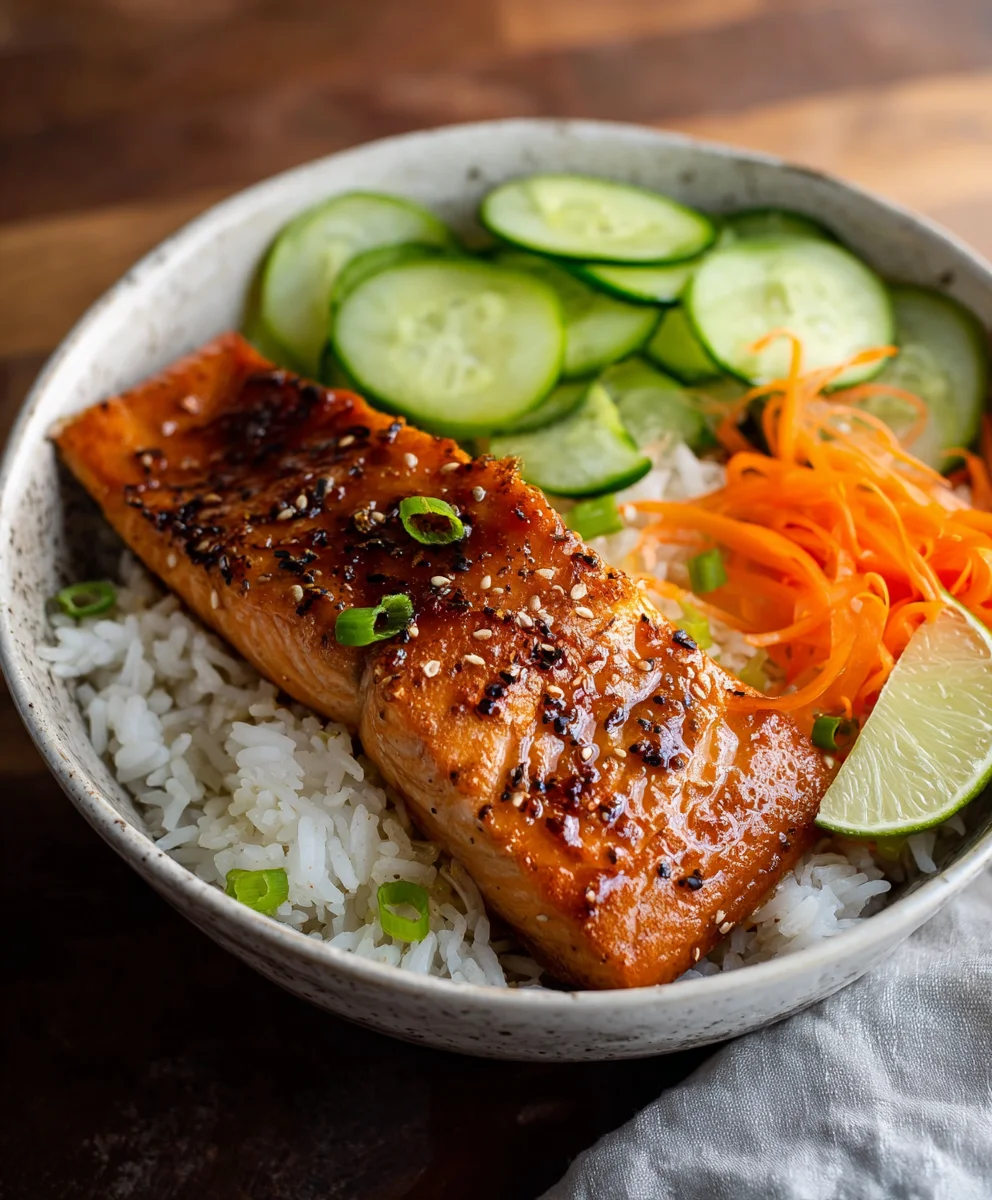 Honey Gin Extract Extract Salmon Bowl Recipe