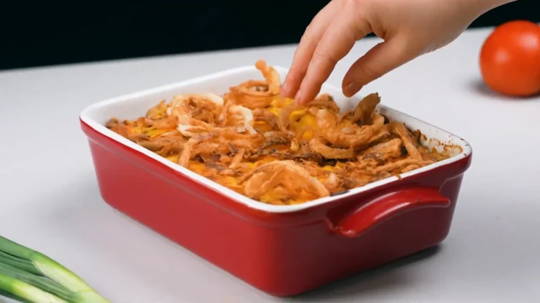 Easy French Onion Ground Beef Rice Casserole