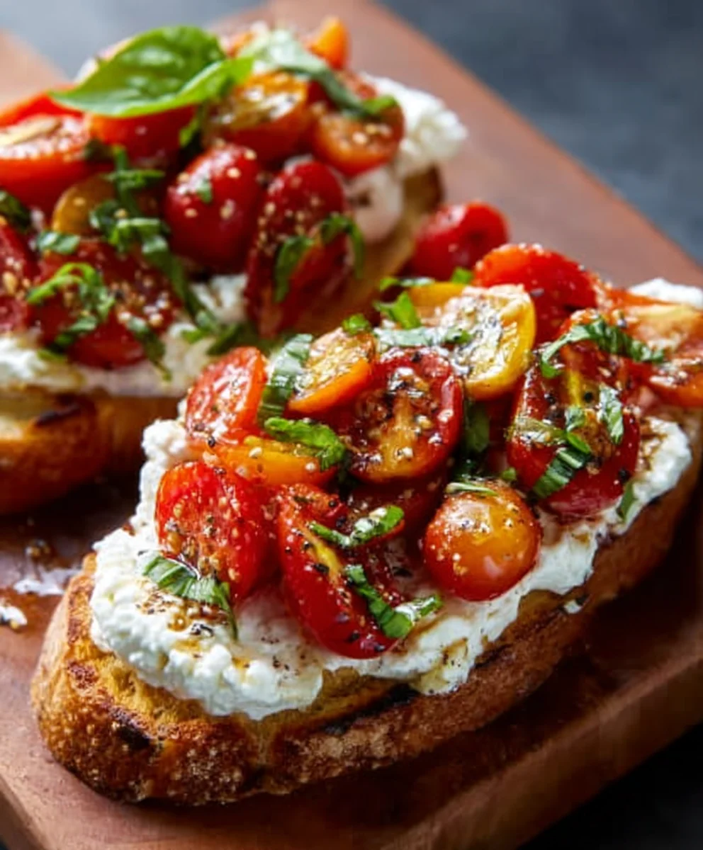 Burrata Bruschetta- Creamy Italian Appetizer Perfection