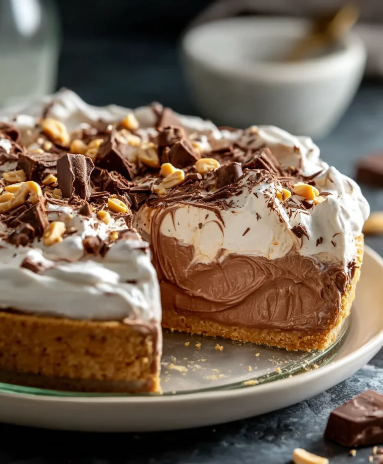 No-Bake Peanut Butter Cream Cheese Pie-Chocolate Cream