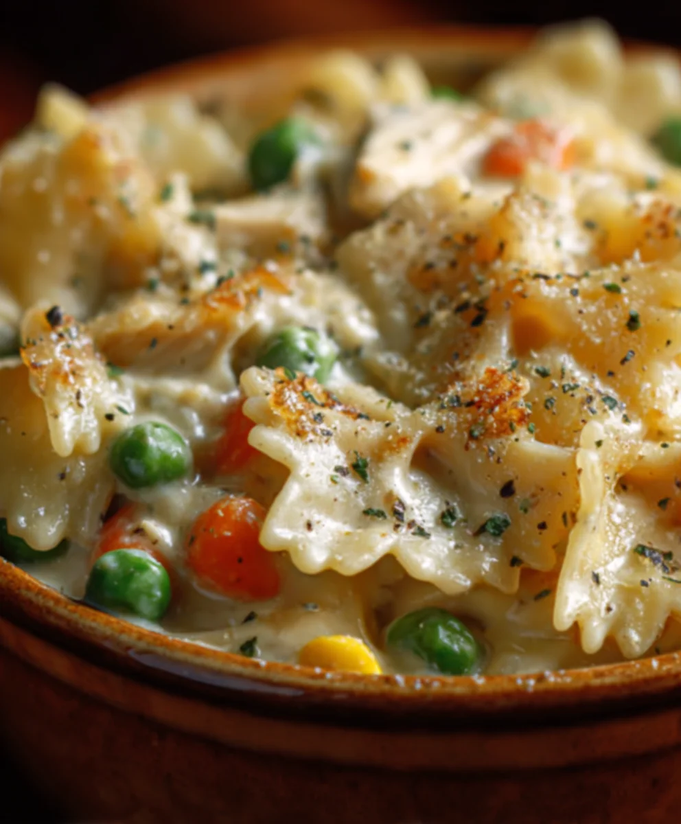 Easy Chicken Pot Pie Pasta Recipe - Comfort Food In Minutes
