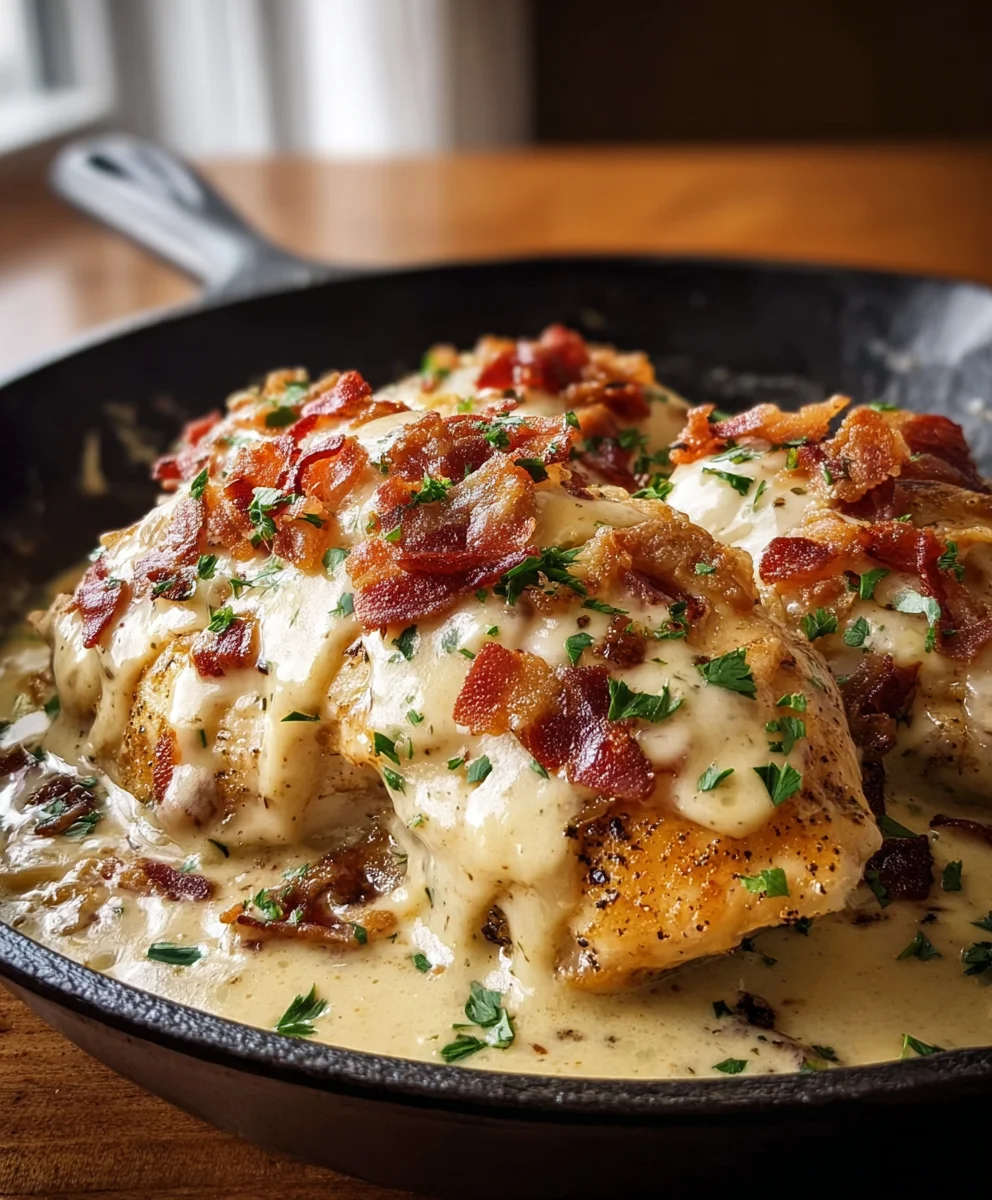Cheesy Beef Beef Bacon Ranch Chicken Skillet