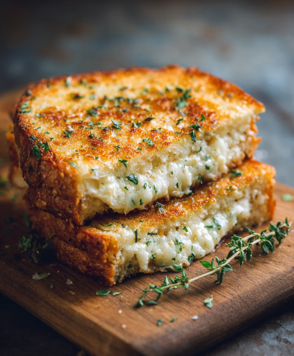 Garlic Bread Grilled Cheese- Ultimate Comfort Food
