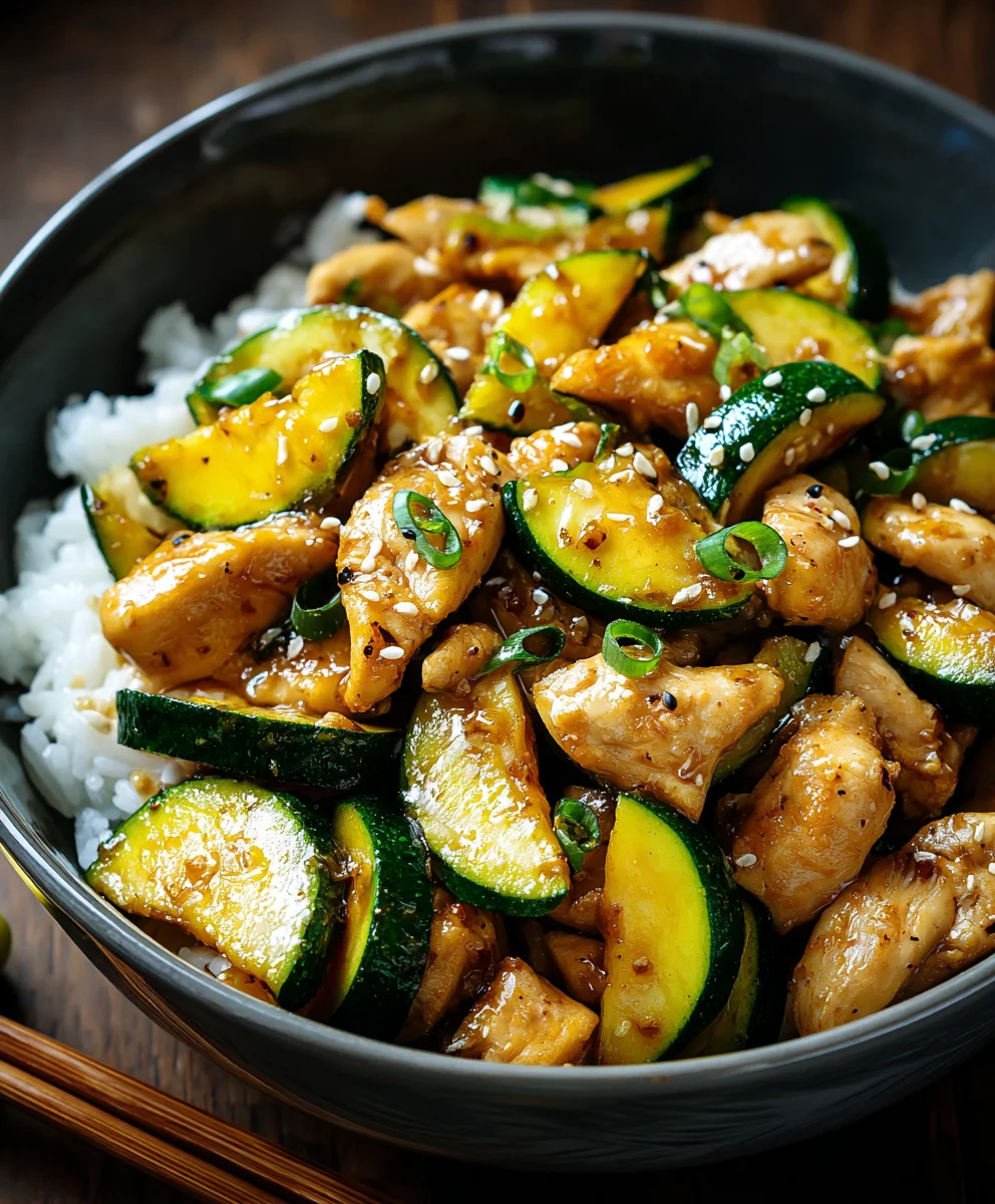 Easy Chicken Zucchini Stir Fry-Quick & Healthy Meal