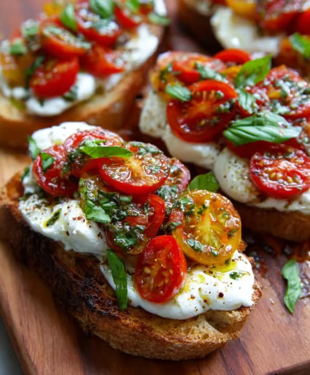 Burrata Bruschetta- Creamy Italian Appetizer Perfection