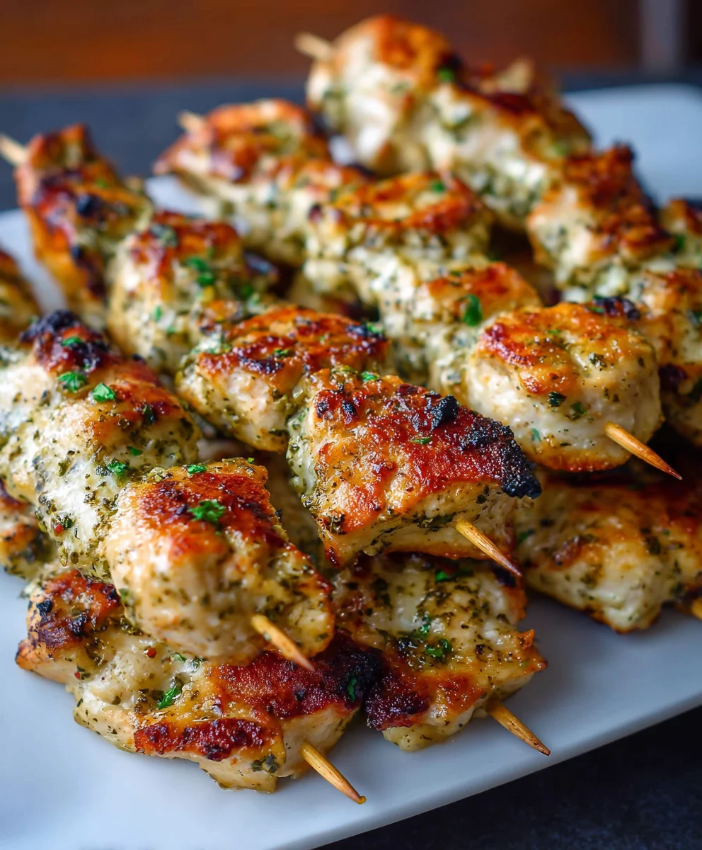 Garlic Parmesan Beef Skewers-Easy & Delicious