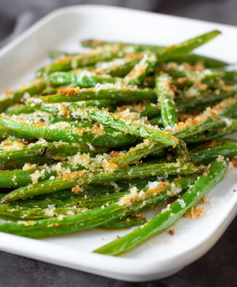 Roasted Parmesan Green Beans- Easy & Delicious Side