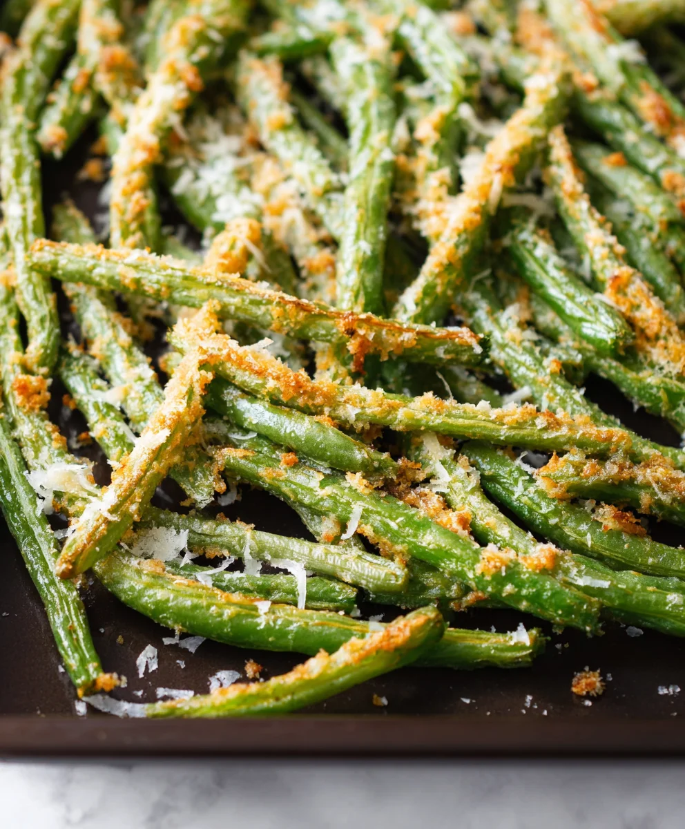 Roasted Parmesan Green Beans- Easy & Delicious Side