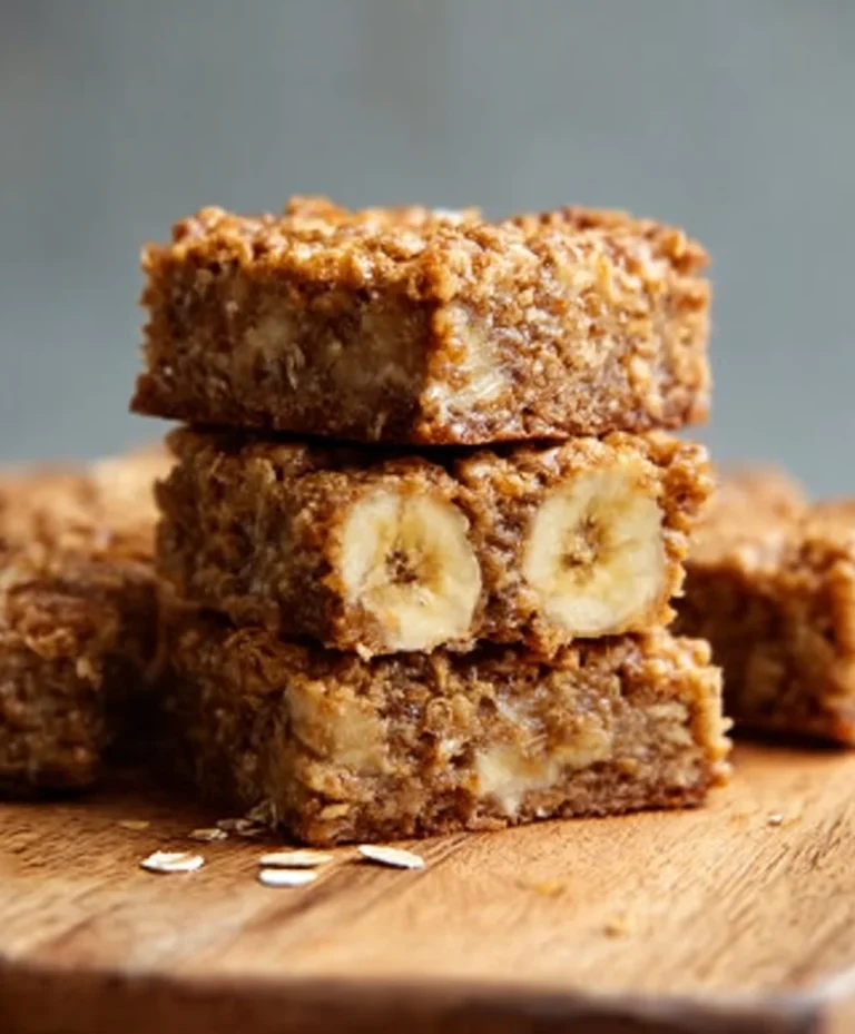 Easy Banana Oatmeal Bars-Healthy Snack Recipe
