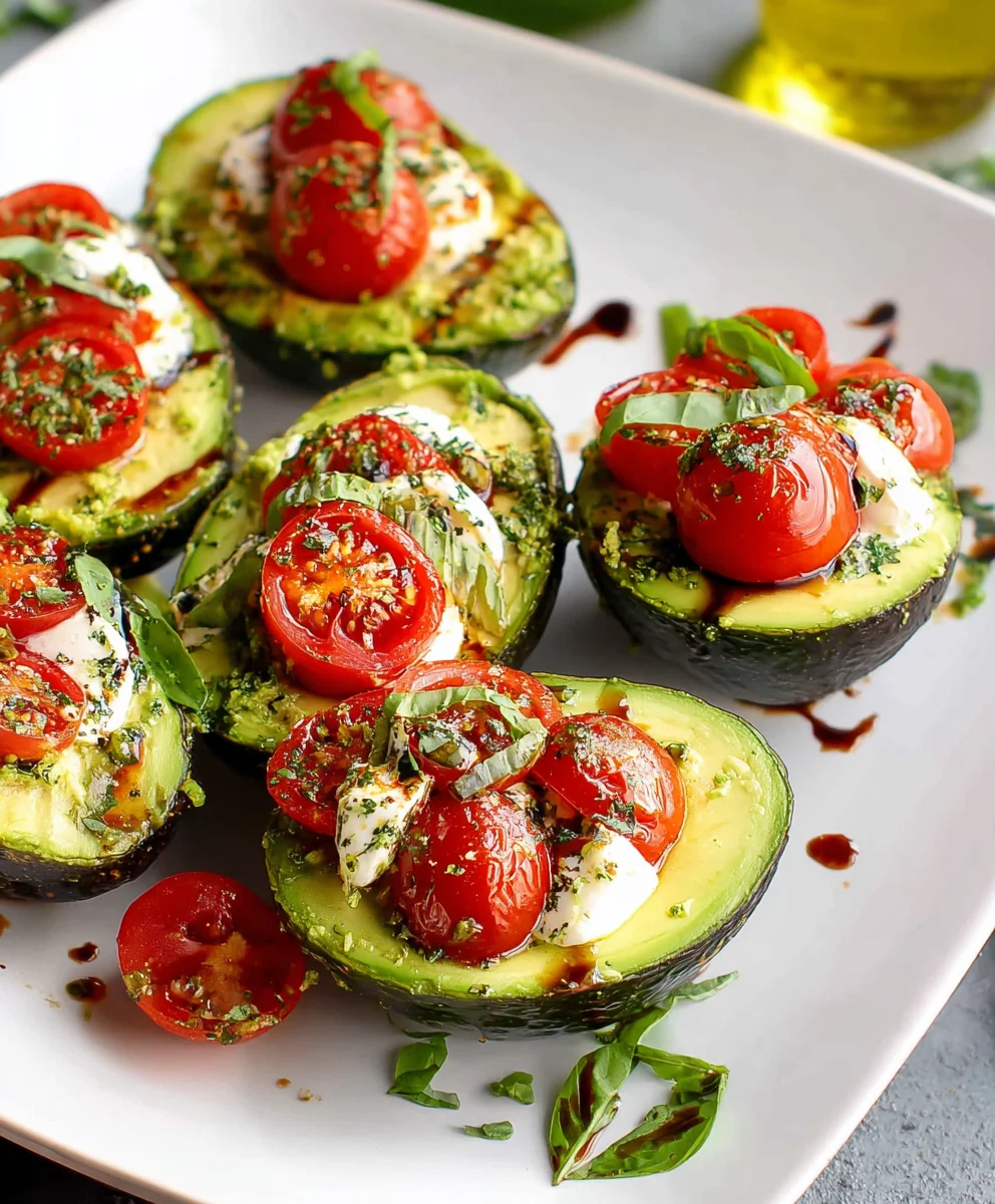 Caprese Stuffed Avocados- Easy Healthy Recipe