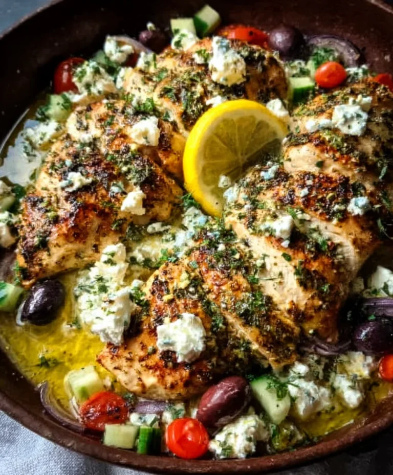 Lemon Feta Greek Chicken- Easy & Flavorful