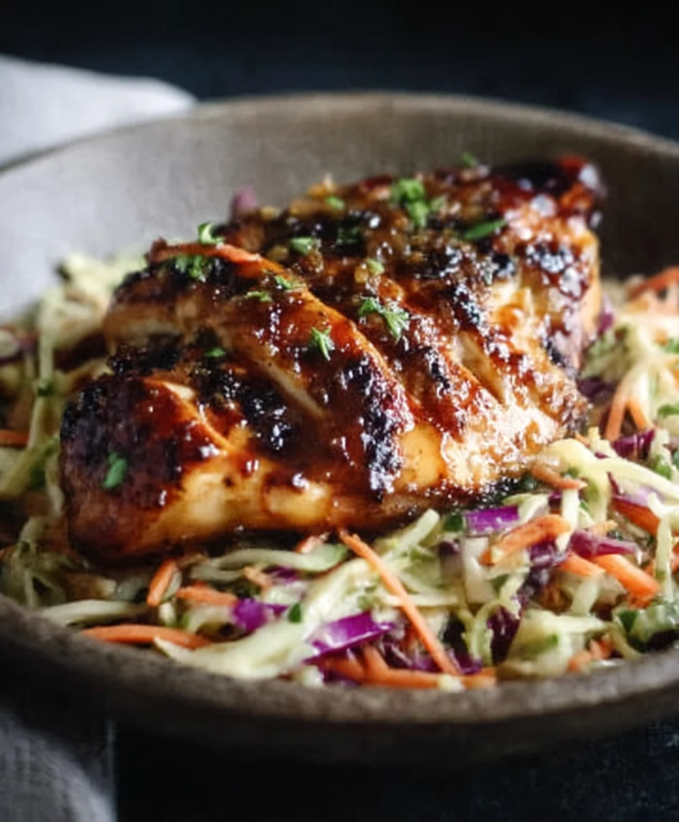 Sticky Apple Cider Chicken - Autumn Slaw