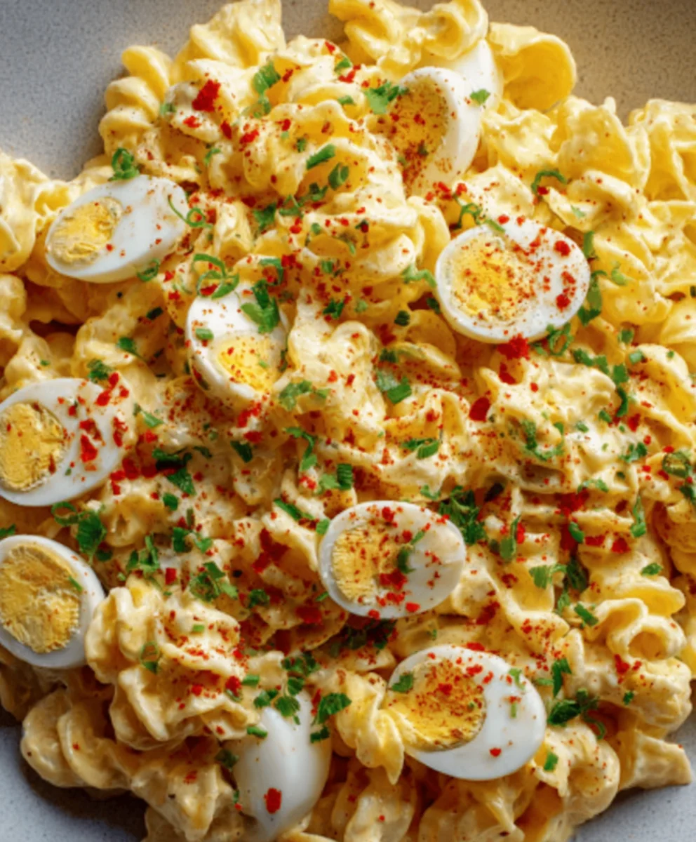 Easy Deviled Egg Pasta Salad-Quick & Delicious Recipe