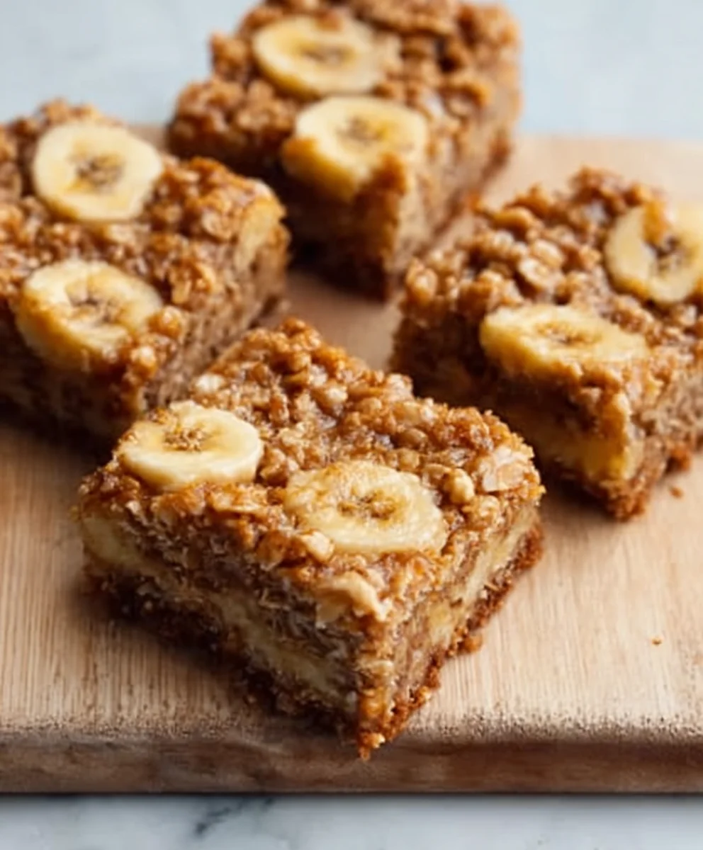 Easy Banana Oatmeal Bars-Healthy Snack Recipe