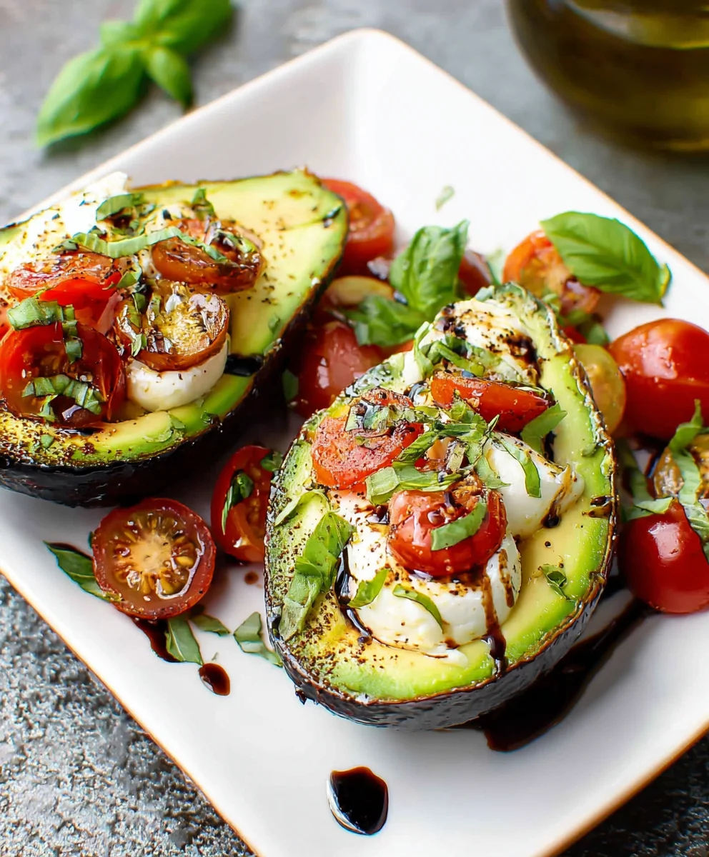 Caprese Stuffed Avocados- Easy Healthy Recipe