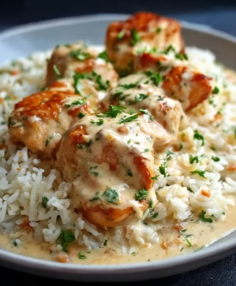 Best Smothered Chicken and Rice - Creamy Comfort Food