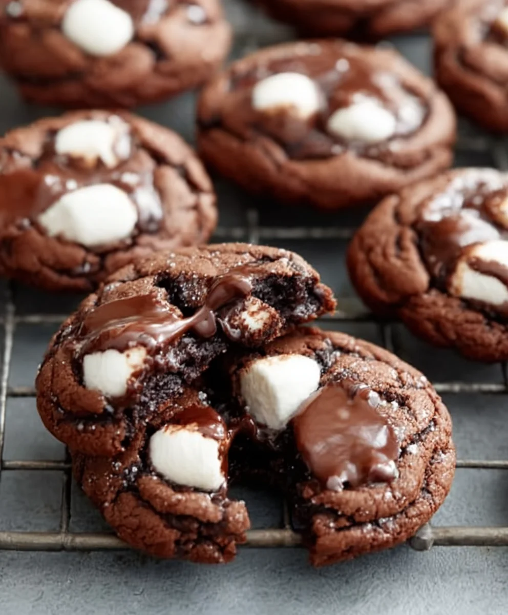 Marshmallow Hot Cocoa Surprise Cookies - Yummy Treat