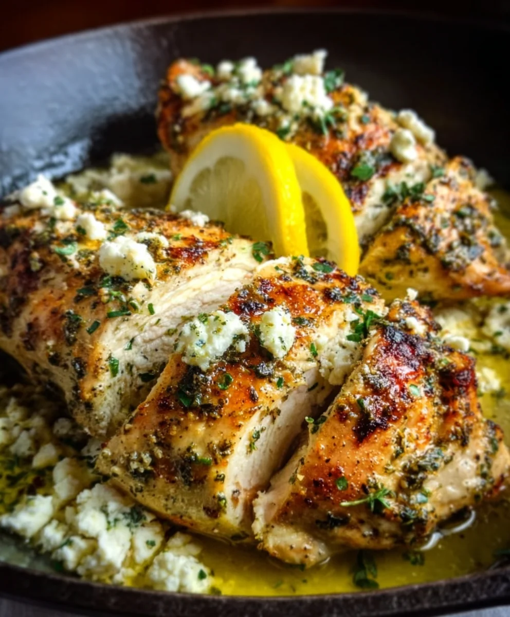 Lemon Feta Greek Chicken- Easy & Flavorful