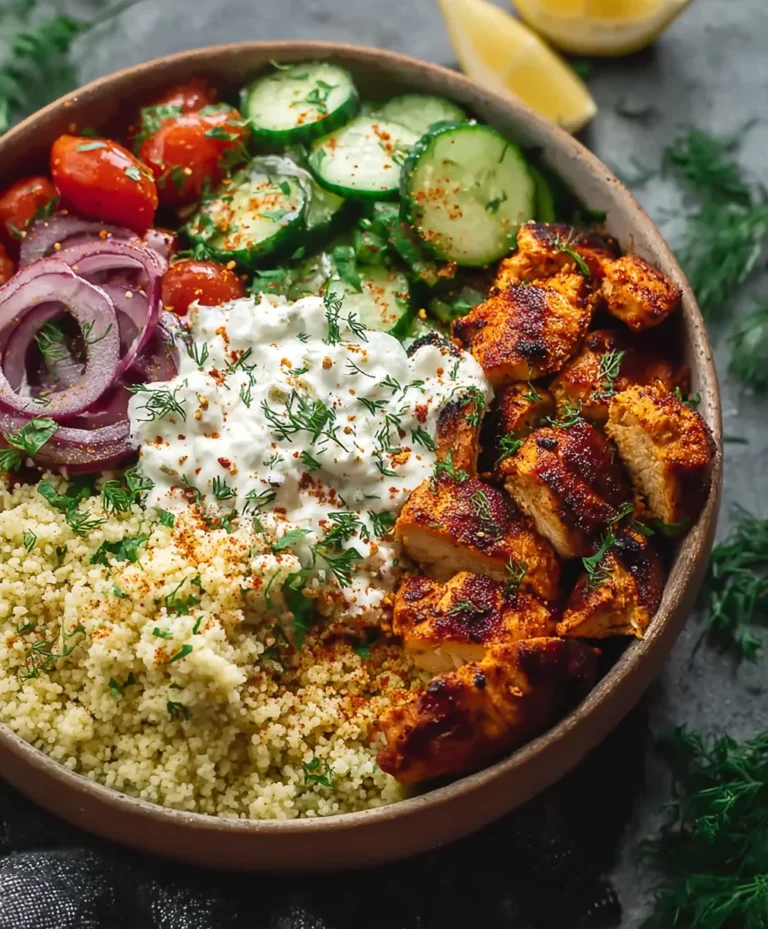 Mediterranean Chicken Couscous Bowl-Easy & Flavorful