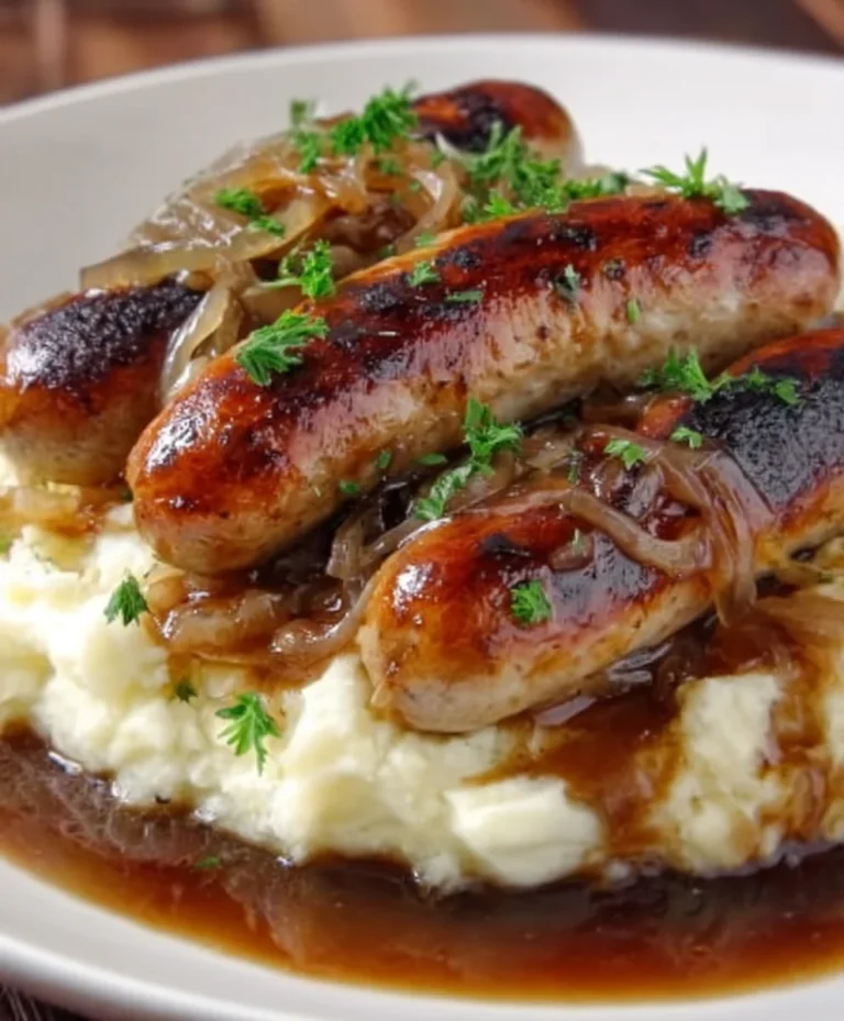 Beef Bangers Mash Onion Gravy – Easy Comfort Food