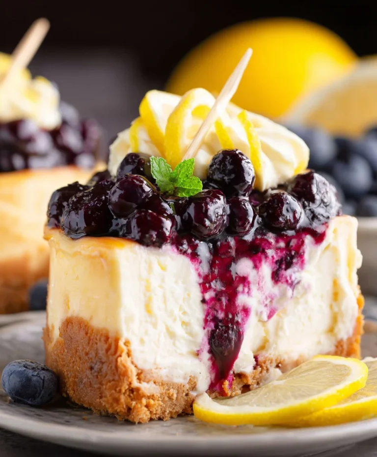 Lemon Blueberry Cheesecake-Easy Dessert Recipe