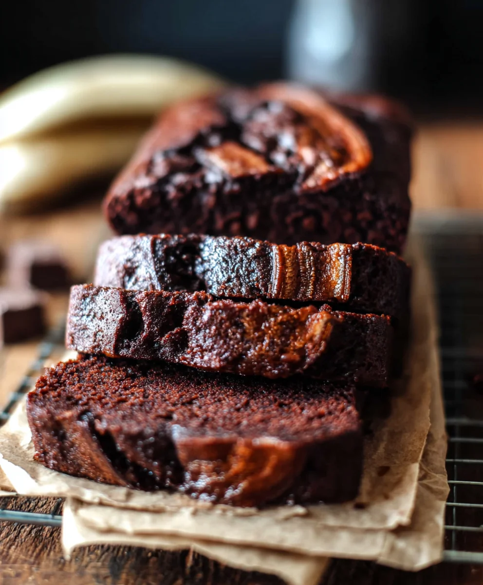 Chocolate Espresso Banana Bread-Rich Flavor