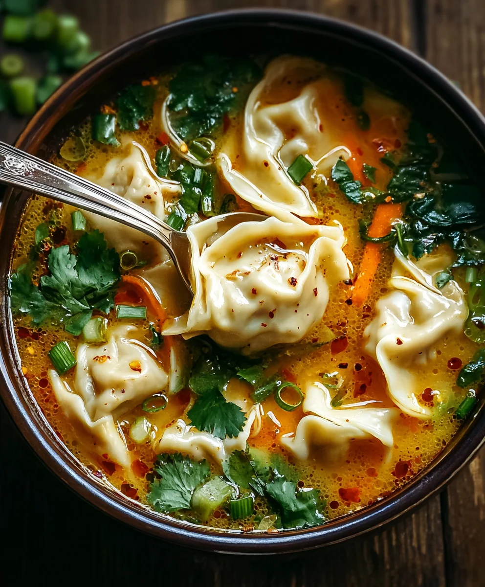 Cozy Thai Beef Potsticker Soup Recipe-Easy Comfort Food