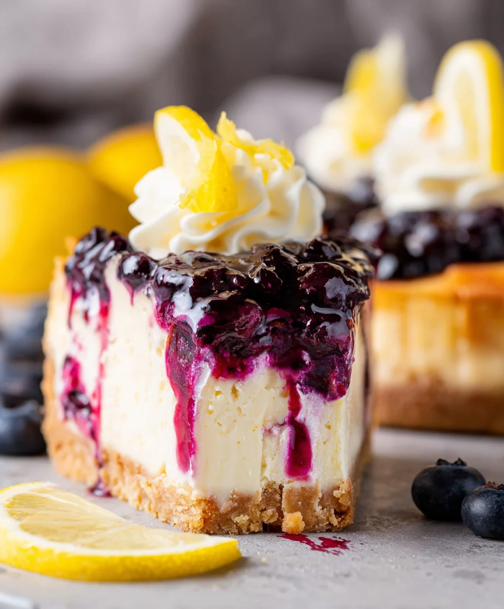 Lemon Blueberry Cheesecake-Easy Dessert Recipe