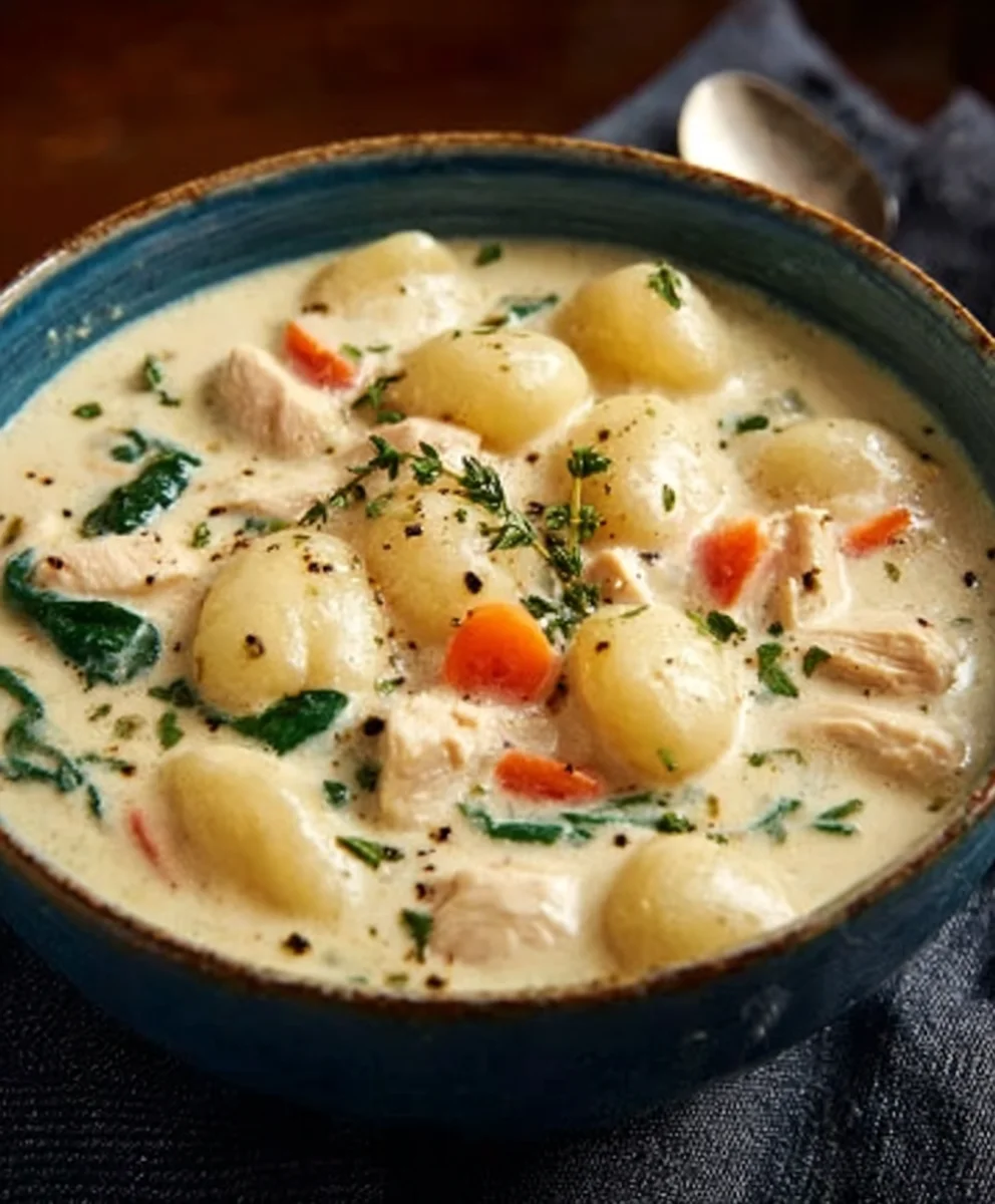 Slow Cooker Creamy Chicken Gnocchi Soup Recipe
