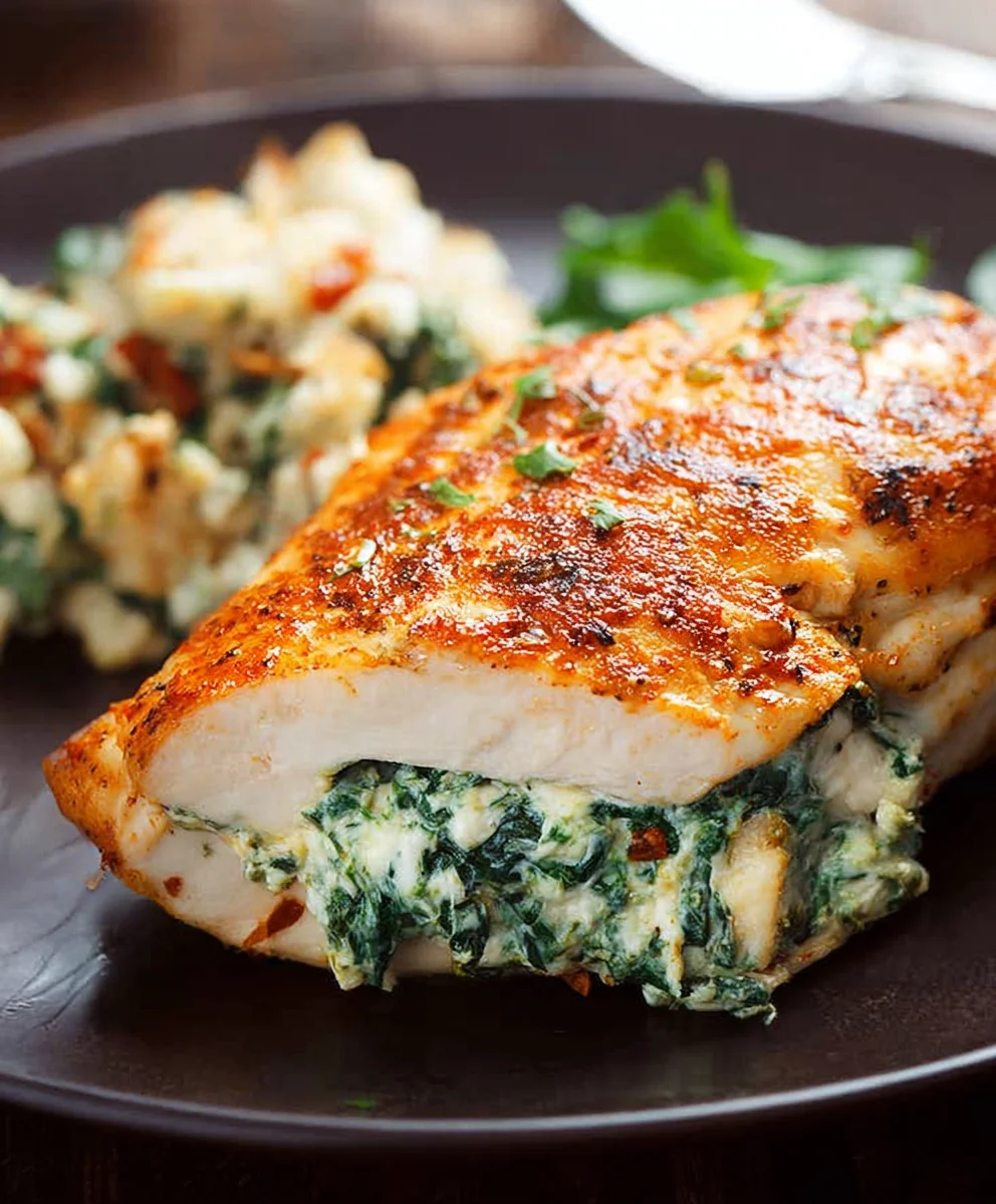 Spinach Stuffed Chicken Breasts- Easy & Delicious