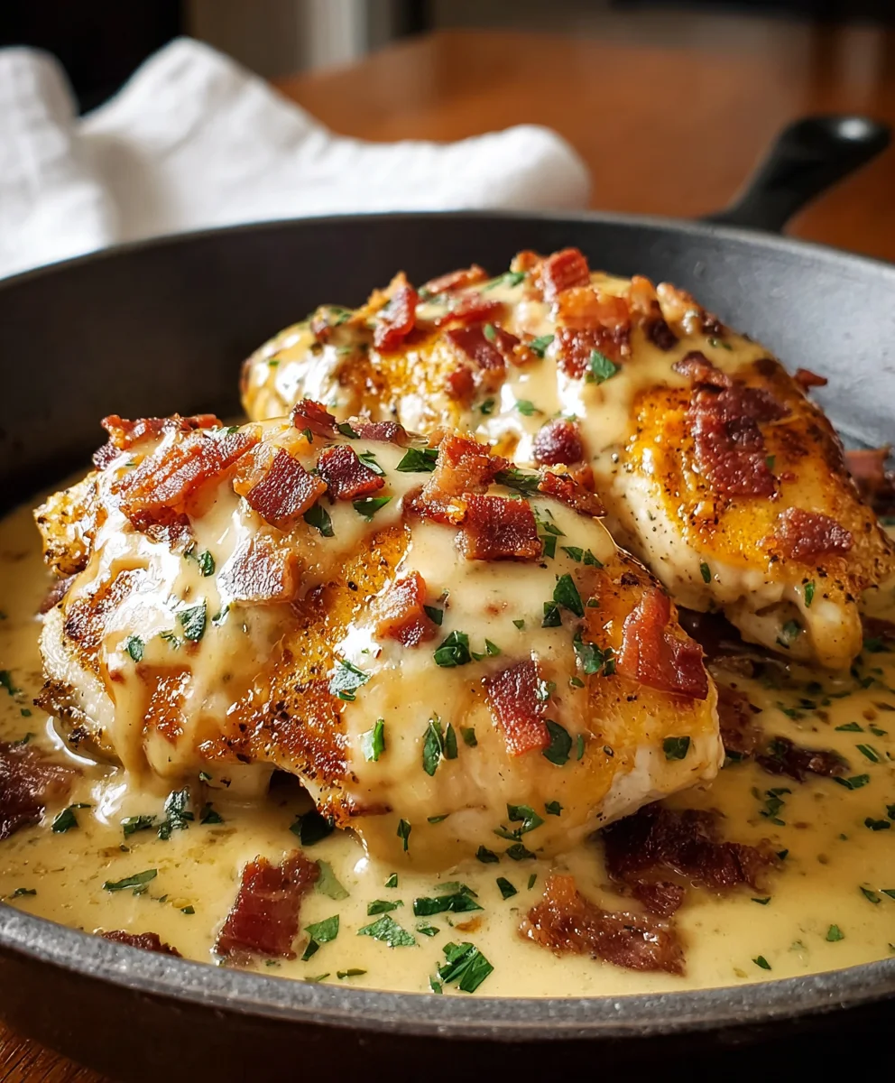 Cheesy Beef Beef Bacon Ranch Chicken Skillet