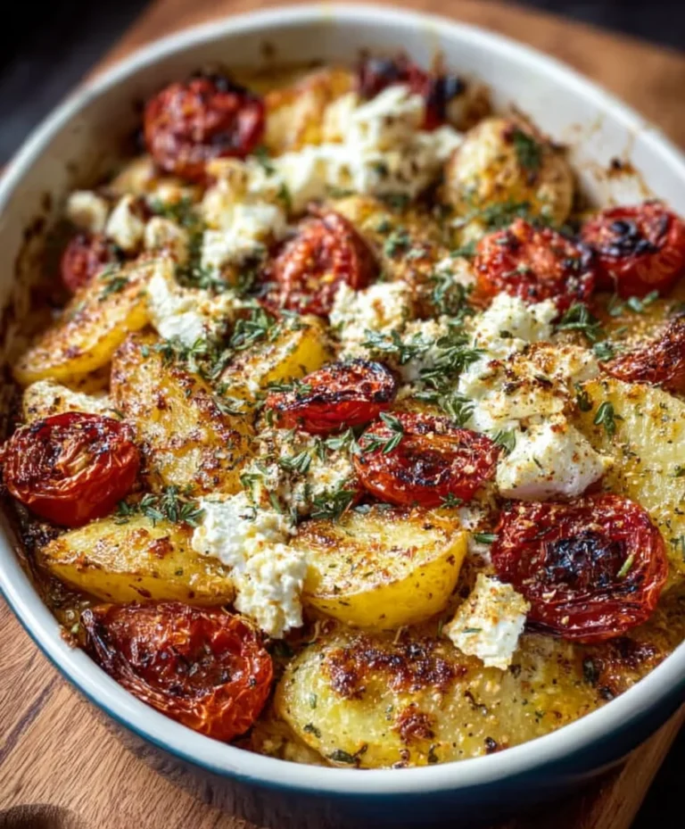 Easy Baked Feta Potatoes One-Pan Mediterranean