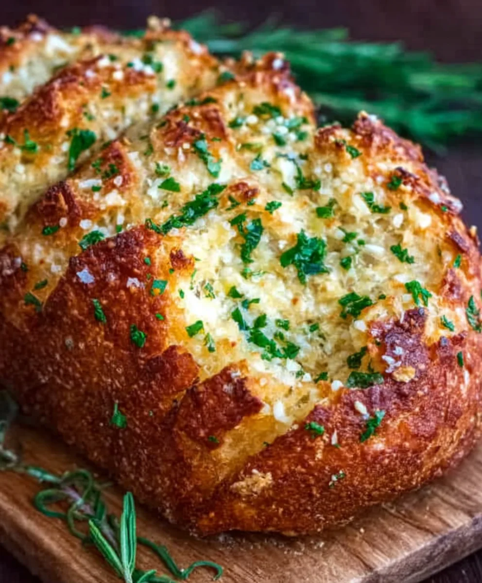 Easy Artisan Parmesan Garlic Bread Recipe
