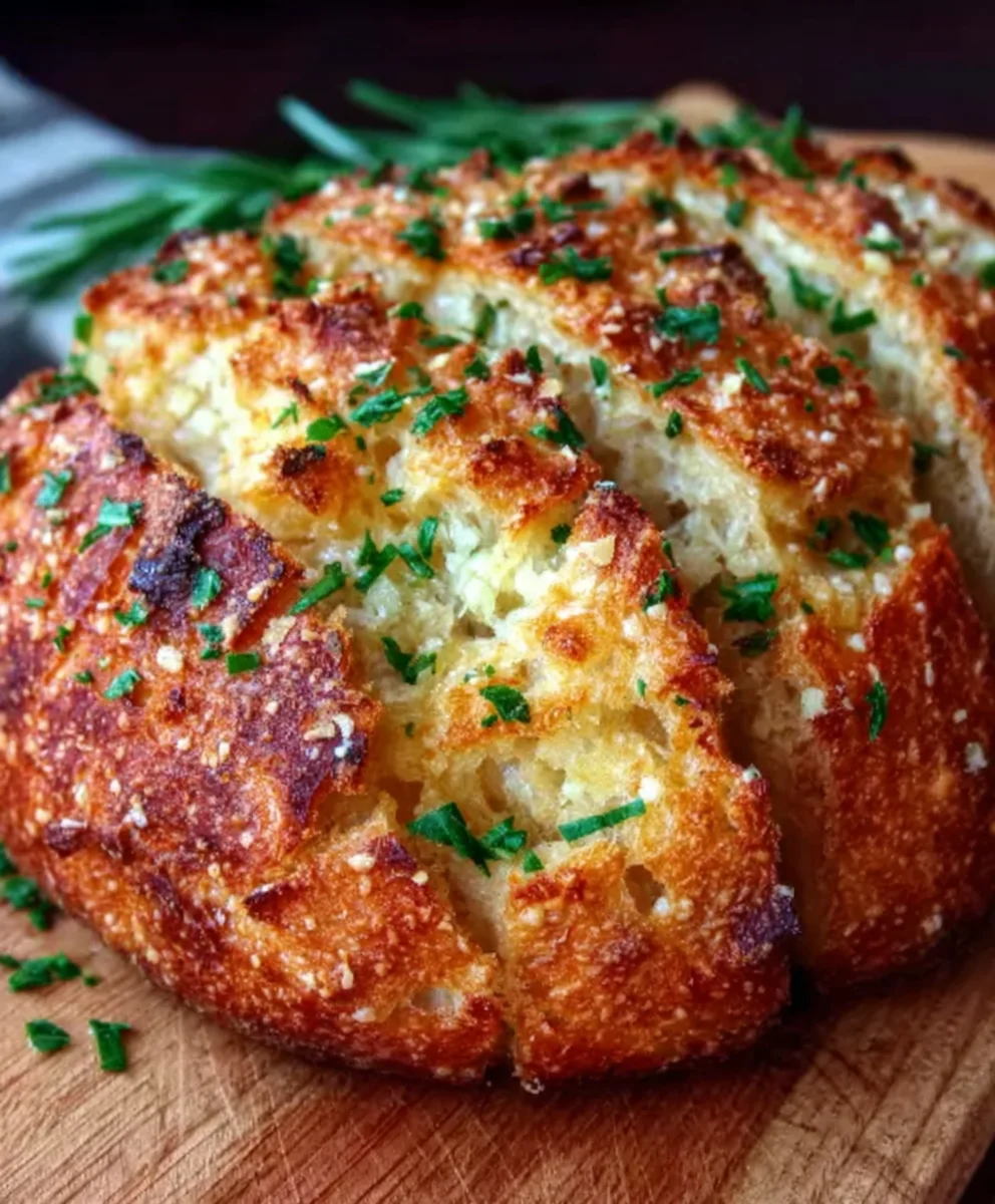 Easy Artisan Parmesan Garlic Bread Recipe