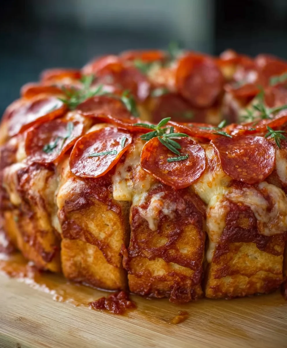 Beef Beef Pepperoni Monkey Bread Pizza-Style Delight