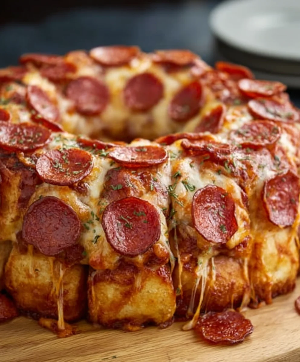 Beef Beef Pepperoni Monkey Bread Pizza-Style Delight